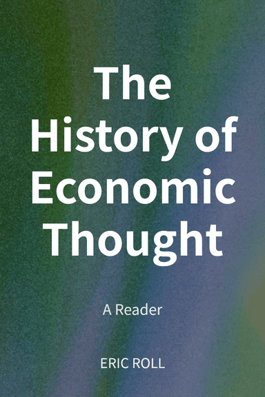 The History of Economic Thought cover