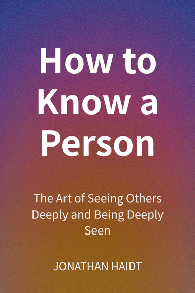 How to Know a Person cover