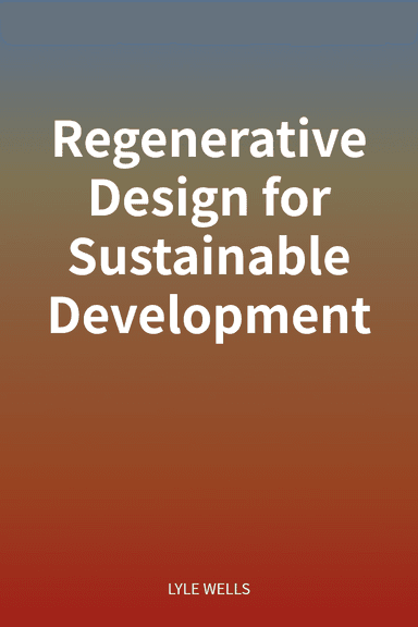 Regenerative Design for Sustainable Development cover