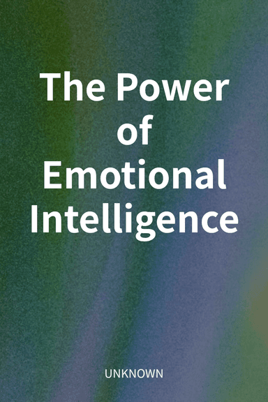 The Power of Emotional Intelligence cover