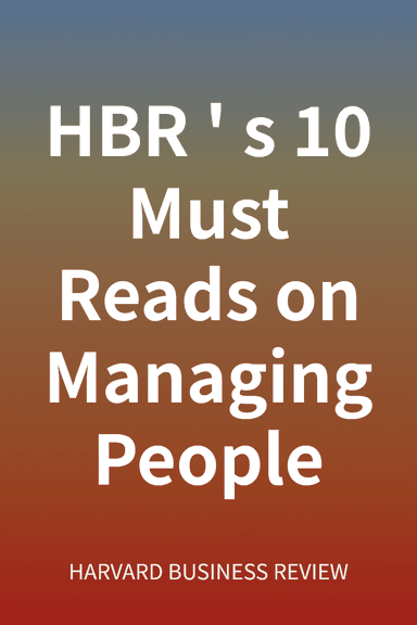 HBR's 10 Must Reads on Managing People cover