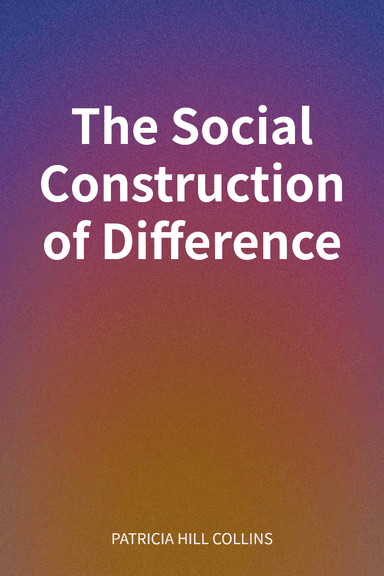 The Social Construction of Difference cover