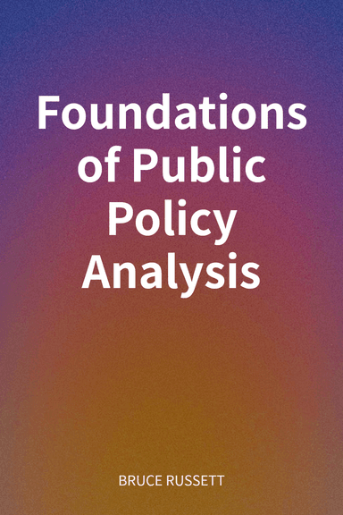Foundations of Public Policy Analysis cover