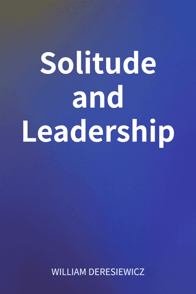 Solitude and Leadership cover
