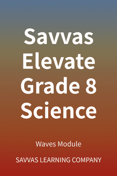 Savvas Elevate Grade 8 Science cover