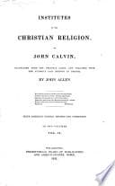 Institutes of the Christian Religion cover