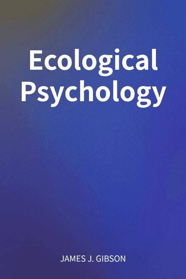 Ecological Psychology cover