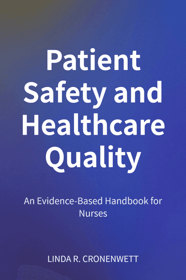 Patient Safety and Healthcare Quality cover