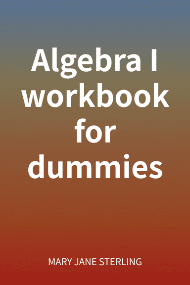 Algebra I workbook for dummies cover