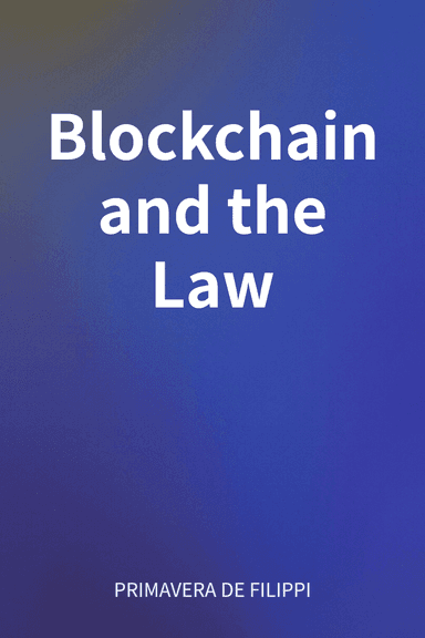 Blockchain and the Law cover