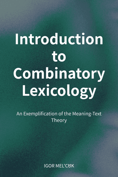 Introduction to Combinatory Lexicology cover