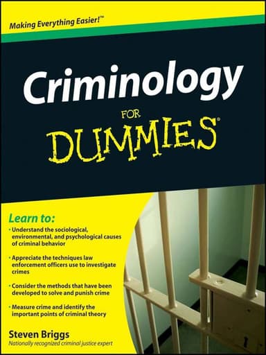 Criminology For Dummies cover