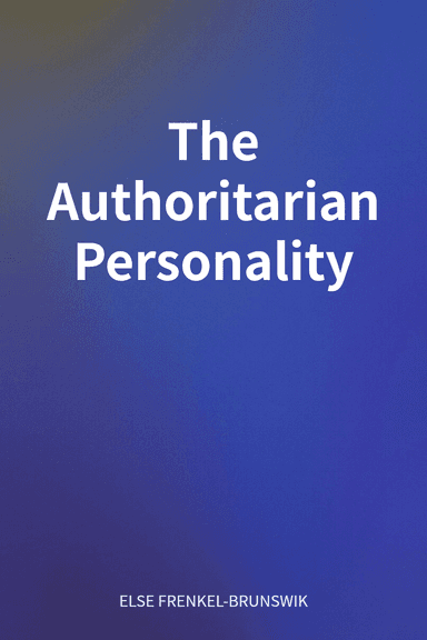 The Authoritarian Personality cover