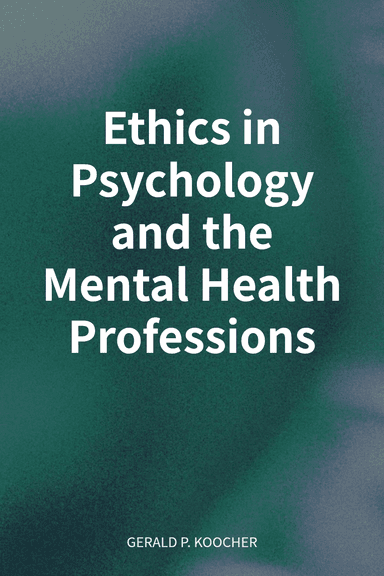 Ethics in Psychology and the Mental Health Professions cover