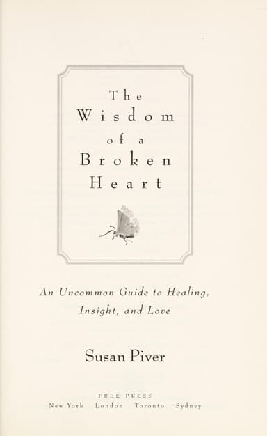 The wisdom of a broken heart cover