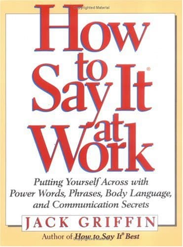 How to say it at work cover