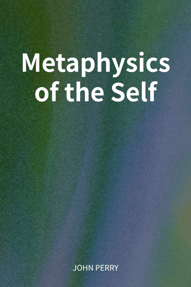 Metaphysics of the Self cover