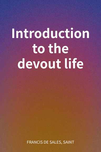 Introduction to the devout life cover