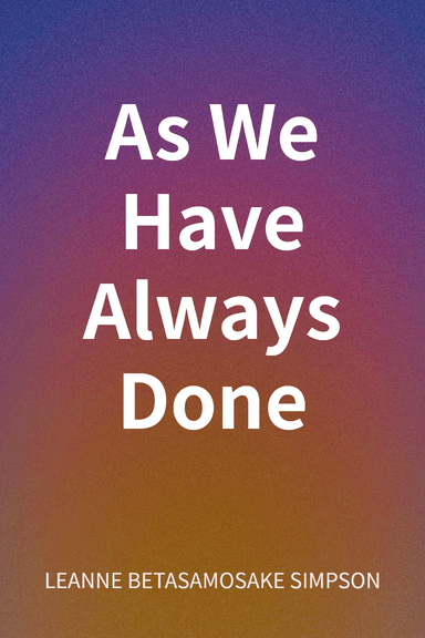 As We Have Always Done cover