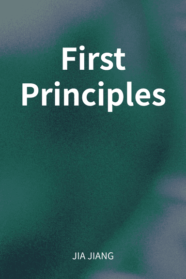 First Principles cover