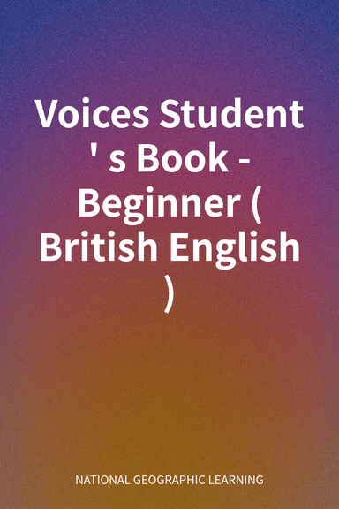 Voices Student's Book - Beginner (British English) cover