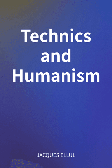 Technics and Humanism cover