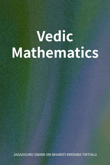 Vedic Mathematics cover