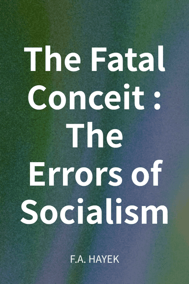 The Fatal Conceit: The Errors of Socialism cover