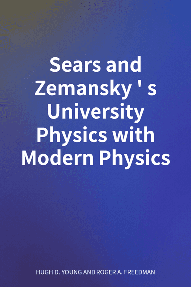 Sears and Zemansky's University Physics with Modern Physics cover