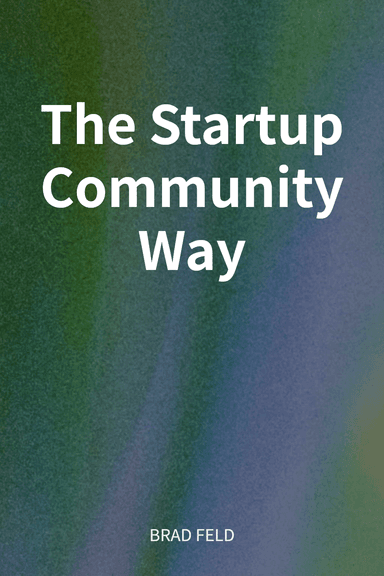 The Startup Community Way cover