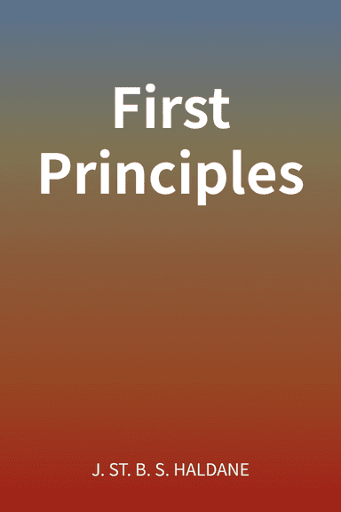 First Principles cover