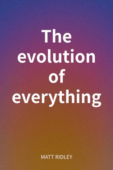 The evolution of everything cover