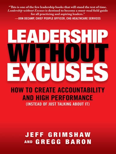 Leadership without excuses cover
