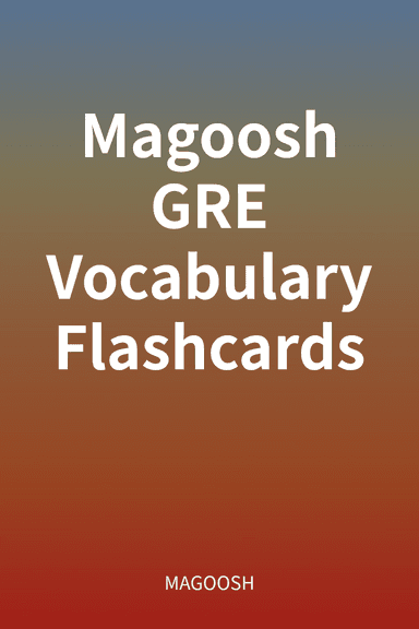 Magoosh GRE Vocabulary Flashcards cover