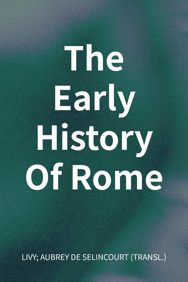 The Early History Of Rome cover