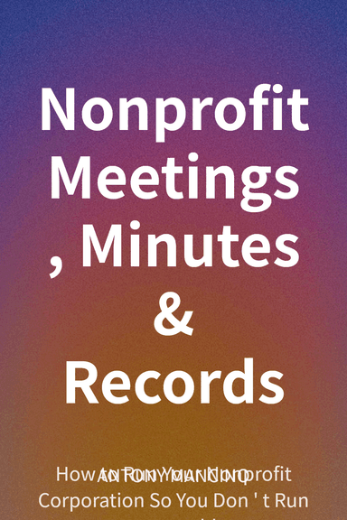Nonprofit Meetings, Minutes & Records cover