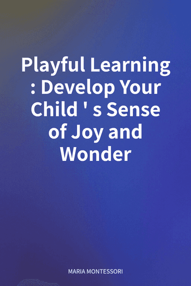 Playful Learning: Develop Your Child's Sense of Joy and Wonder cover