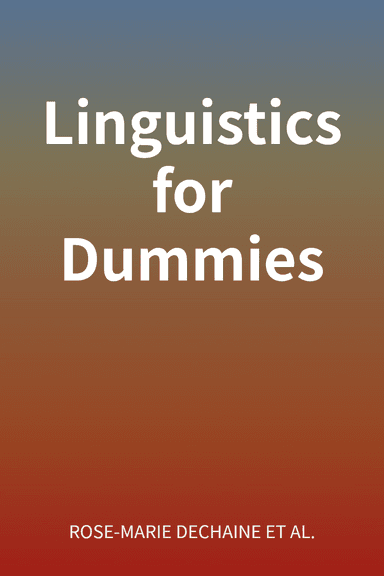 Linguistics for Dummies cover