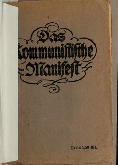 Manifest der Kommunistischen Partei cover