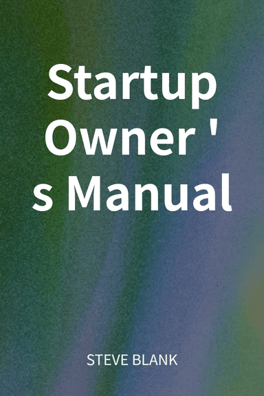 Startup Owner's Manual cover