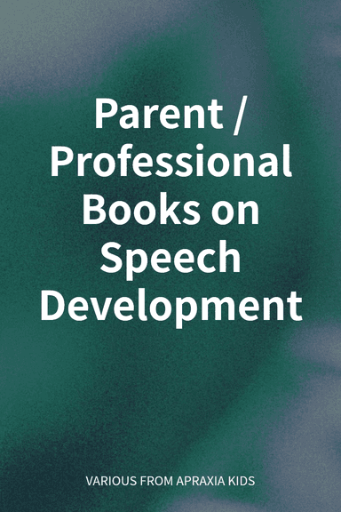 Parent/Professional Books on Speech Development cover