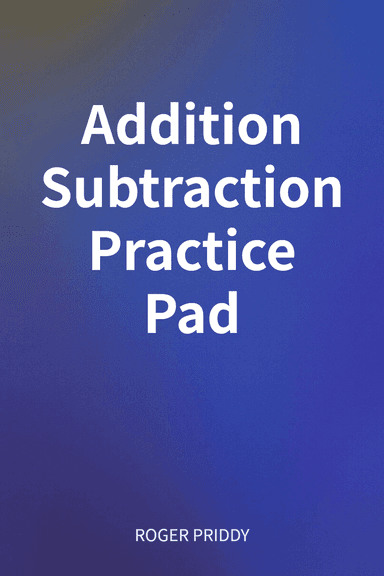 Addition Subtraction Practice Pad cover