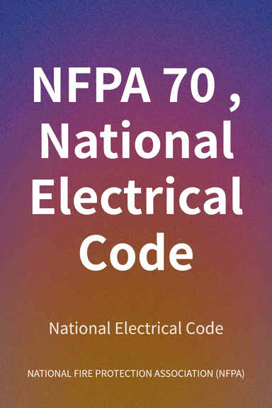 NFPA 70, National Electrical Code cover