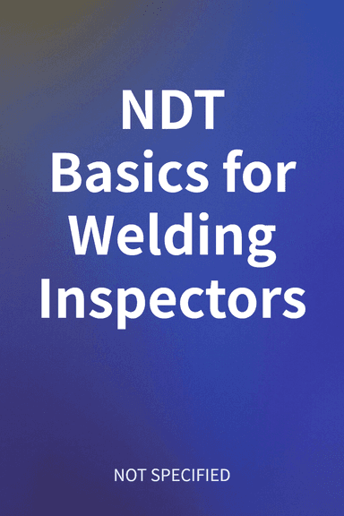 NDT Basics for Welding Inspectors cover