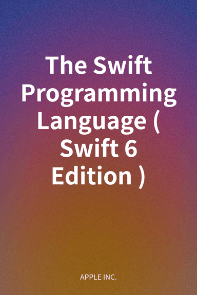 The Swift Programming Language (Swift 6 Edition) cover