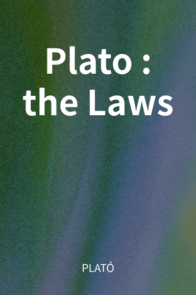 Plato : the Laws cover