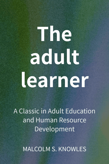 The adult learner cover