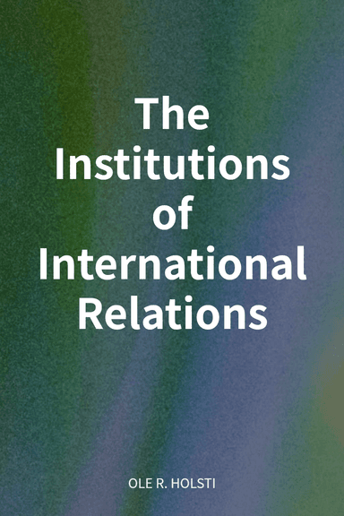 The Institutions of International Relations cover