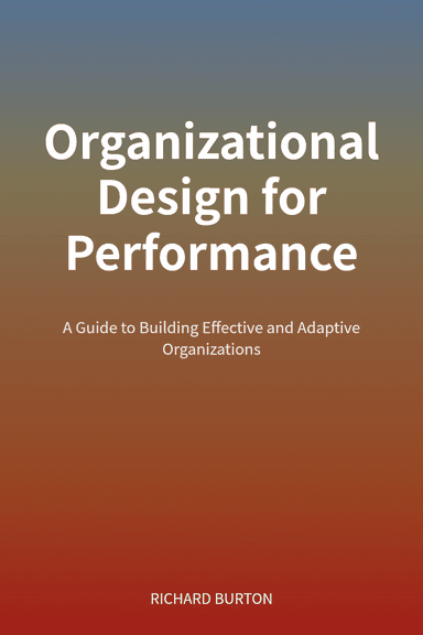 Organizational Design for Performance cover