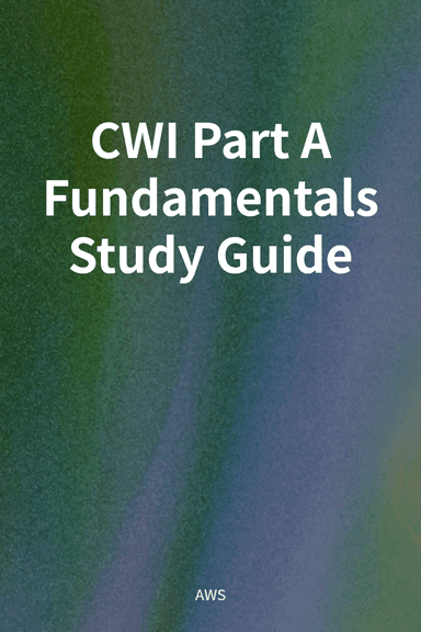 CWI Part A Fundamentals Study Guide cover